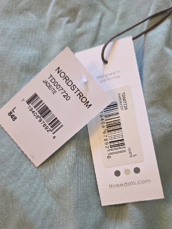 Three Dots Women's Sleeveless Muscle Tee - Sage Green - Picture 3 of 3